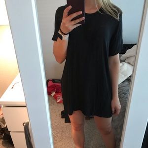 Brandy Melville Black T-Shirt Dress - ONE SIZE